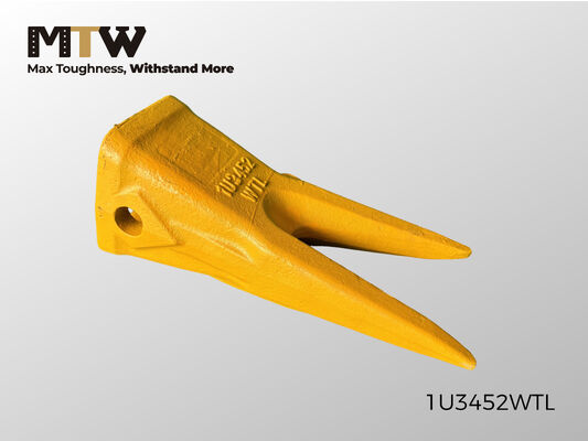 1U3452WTL 트윈 샤프 록 버킷 치아 14.5KG J450 J460 굴착기 로더 치아